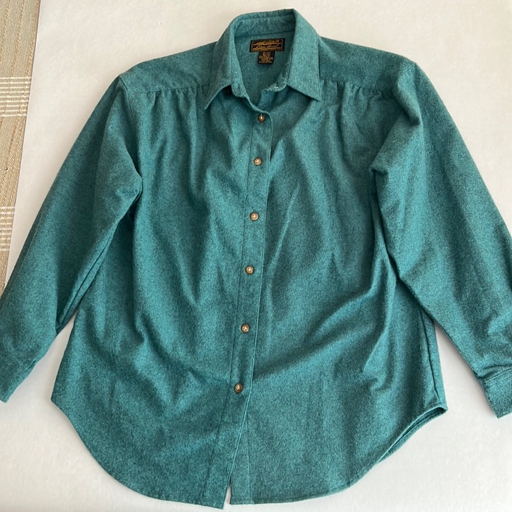Eddie Bauer Fleece Button Down Shirt Petite
